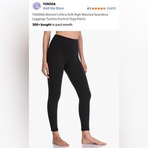 Yunoga women’s high waisted black leggings S